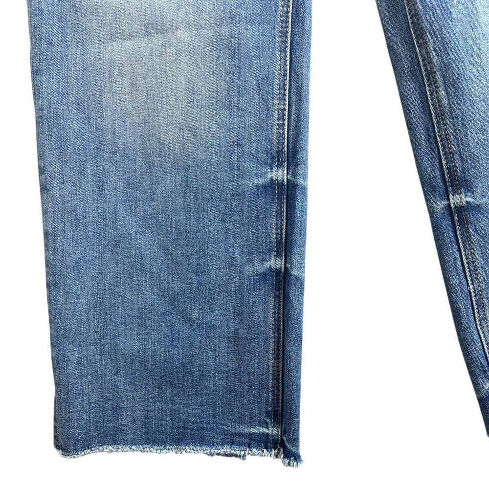 High-Rise Wide Leg Cropped Jeans - Blue - Picture 4 of 7